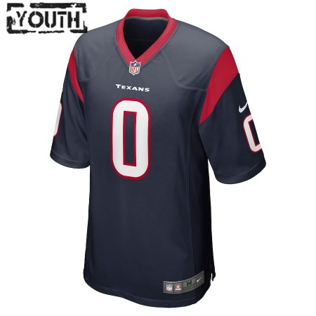 Maillot Enfant Houston Texans Davis Mills 0 Nike Bleu Marine 2021 NFL Draft